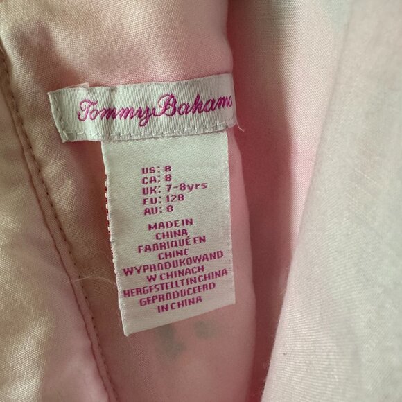 Tommy Bahama Girls Sleeveless lined dress‎ flowers pink Size 8 - Picture 7 of 7
